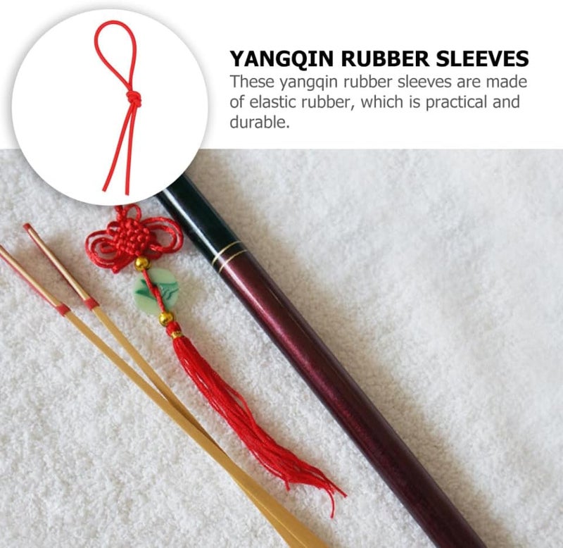 FAVOMOTO 10pcs Yangqin Leather Pipe Rubber Tube Accessories Elastic for Dulcimer Parts - Image 3