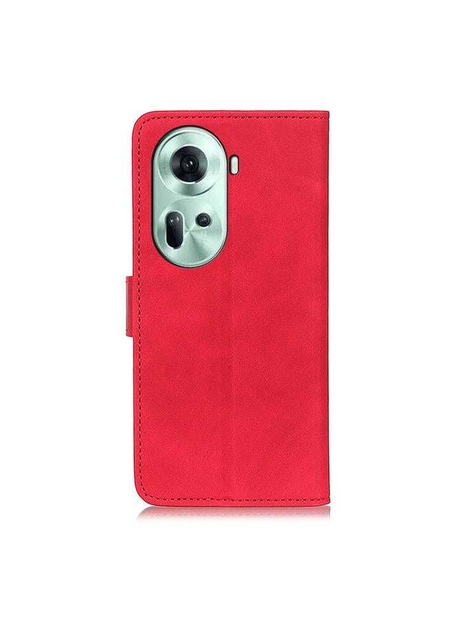 اس-توب جراب هاتف OPPO Reno11 5G Global KHAZNEH جراب هاتف جلدي قابل للطي بملمس كلاسيكي - Image 4