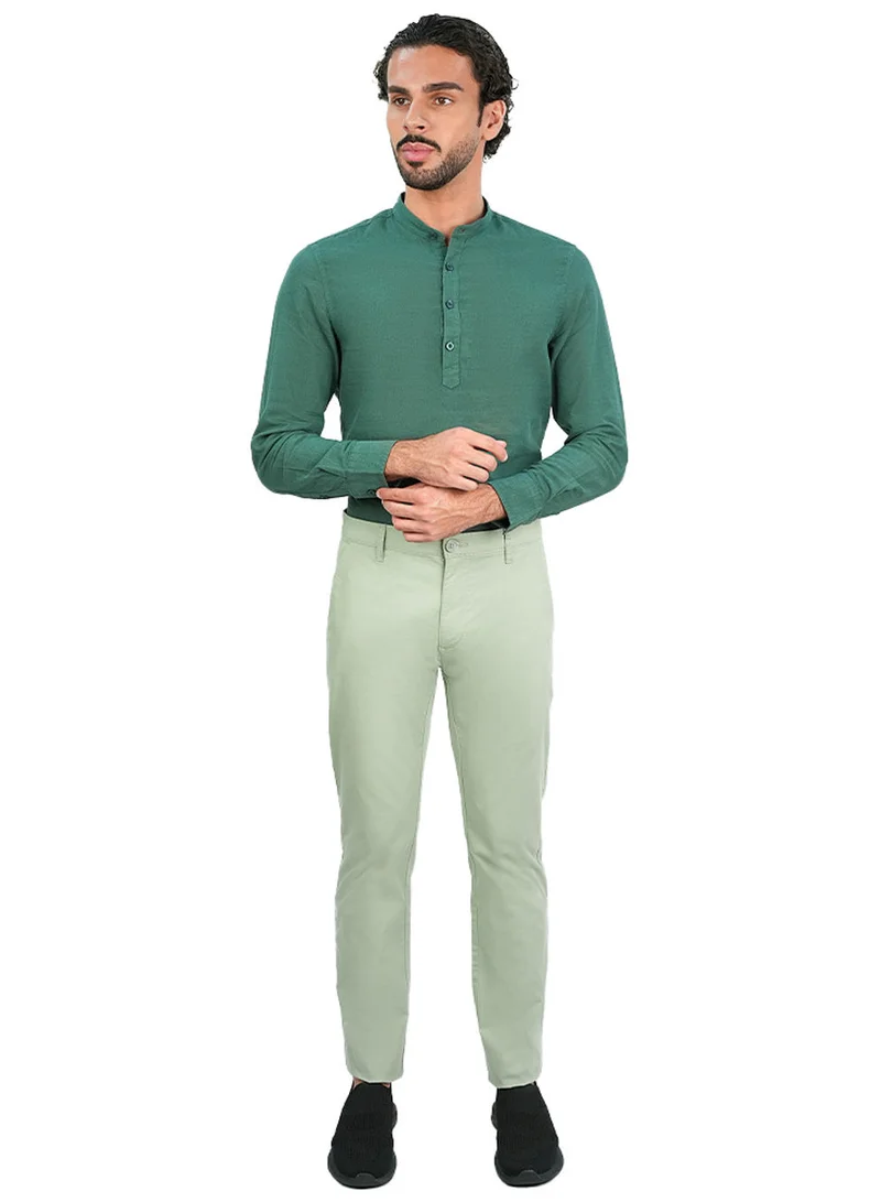 GIORDANO  Men’s Slim Tapered Stretch Twill Khakis with Elastic Waist for Men | Best Price UAE