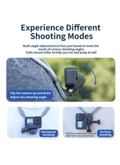 KASTWAVE Magnetic POV Neck Selfie Holder for Phone GoPro, Video Vlog Necklace Collar Holder Chest Shoulder Body Strap Mount for Go Pro for Max for Hero for Insta360 for DJI Action for iPhone for Android  - Image 3