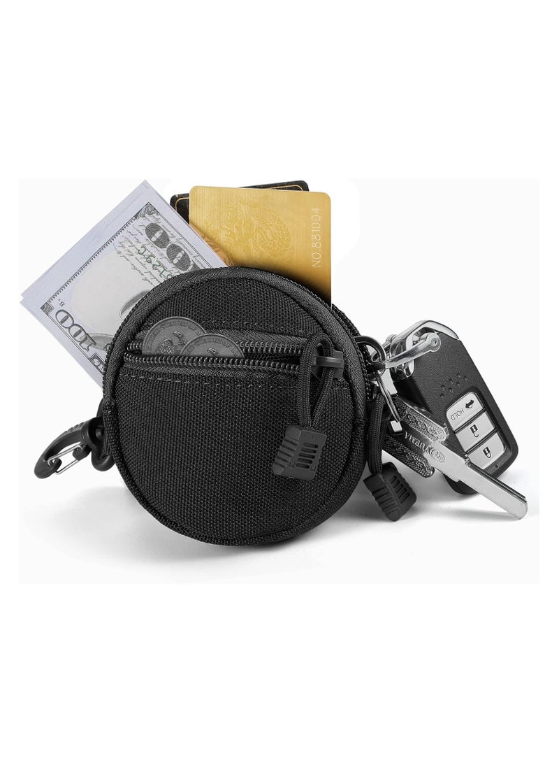 2 Pack Tactical Compact EDC Pouches Military Molle Utility Pouch Accessories Organizer Pouch Coin Purse Keychain Pocket Credit Card Holder Waist Pack - Image 2