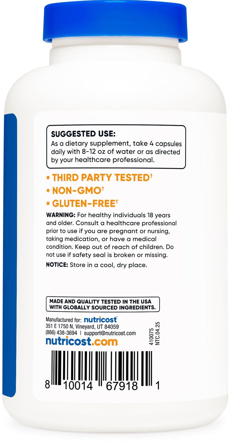 Nutricost D-Aspartic Acid (DAA) Capsules 3000mg Per Serving (180 Capsules) - Non-GMO - Image 4