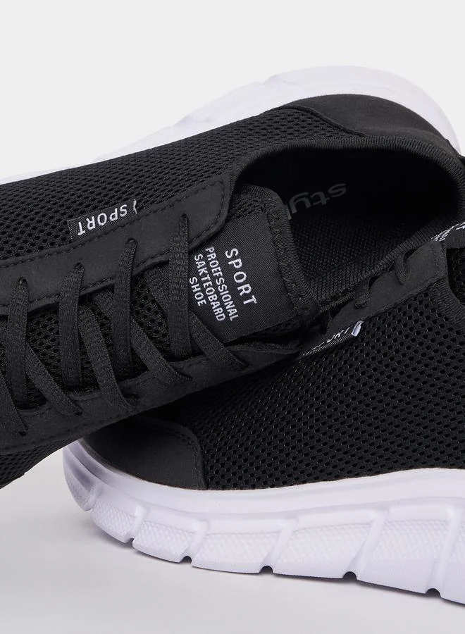 Styli Breathable Lightweight Mesh Lace Up Sneakers