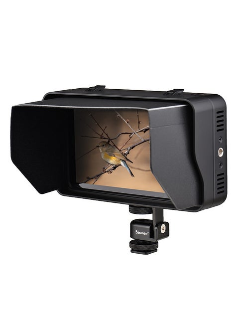 R5II 5.5 Inch Compact 4K Camera Field Monitor Touchscreen HDMI Input & Output 800Nits Hight Brightness HDR Monitoring 3D LUT with Sunshade for DSLR Camera