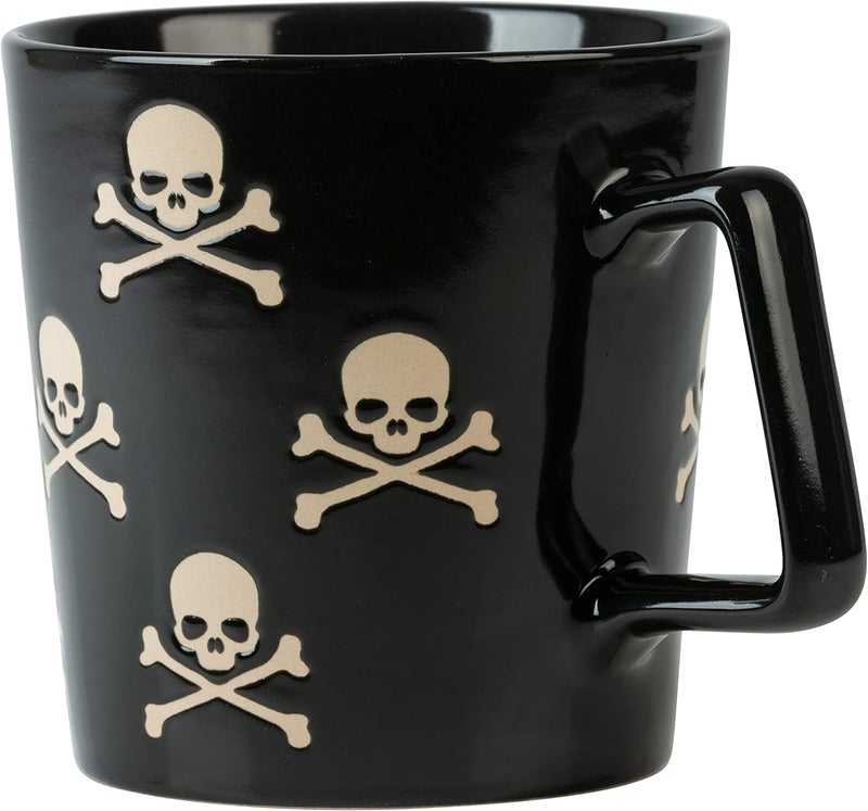 10 Strawberry Street Skull and Crossbones 20 oz Wax Resist Mug Set of 4 - Image 2