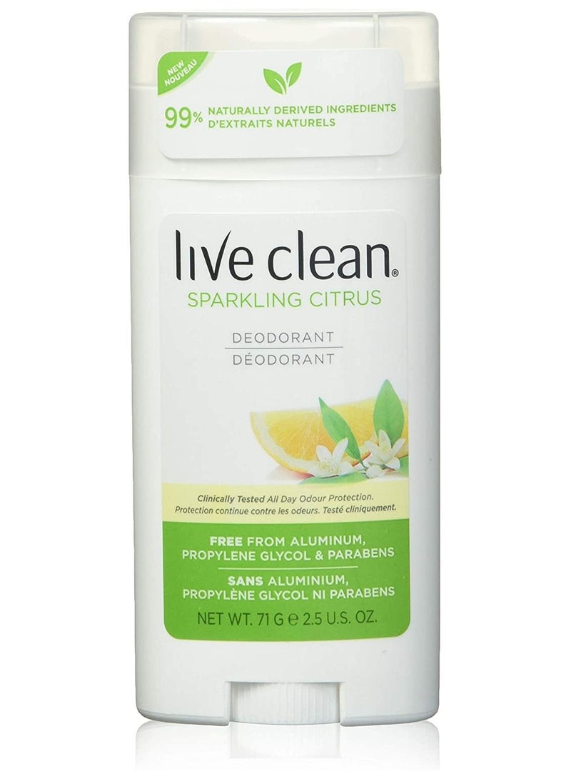 Live Clean Citrus Deodorant 71g - Image 1