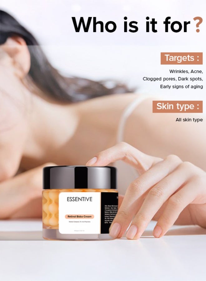ESSENTIVE Dual Retinoid & Peptide Night Cream | Smart Retinoid-Peptide Complex with Matrixyl, Argireline, Copper & Niacinamide | Wrinkle Repair, Firming & Brightening Moisturiser - Image 3