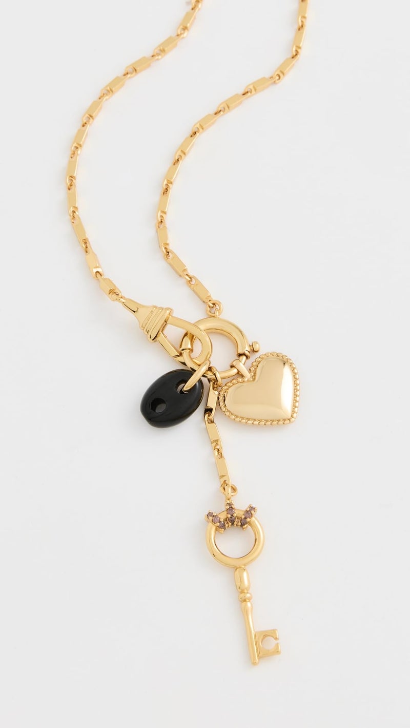 Made Well Madewell Women's Bar Watch Chain Charm Necklace, Antique Gold, One Size - Image 2