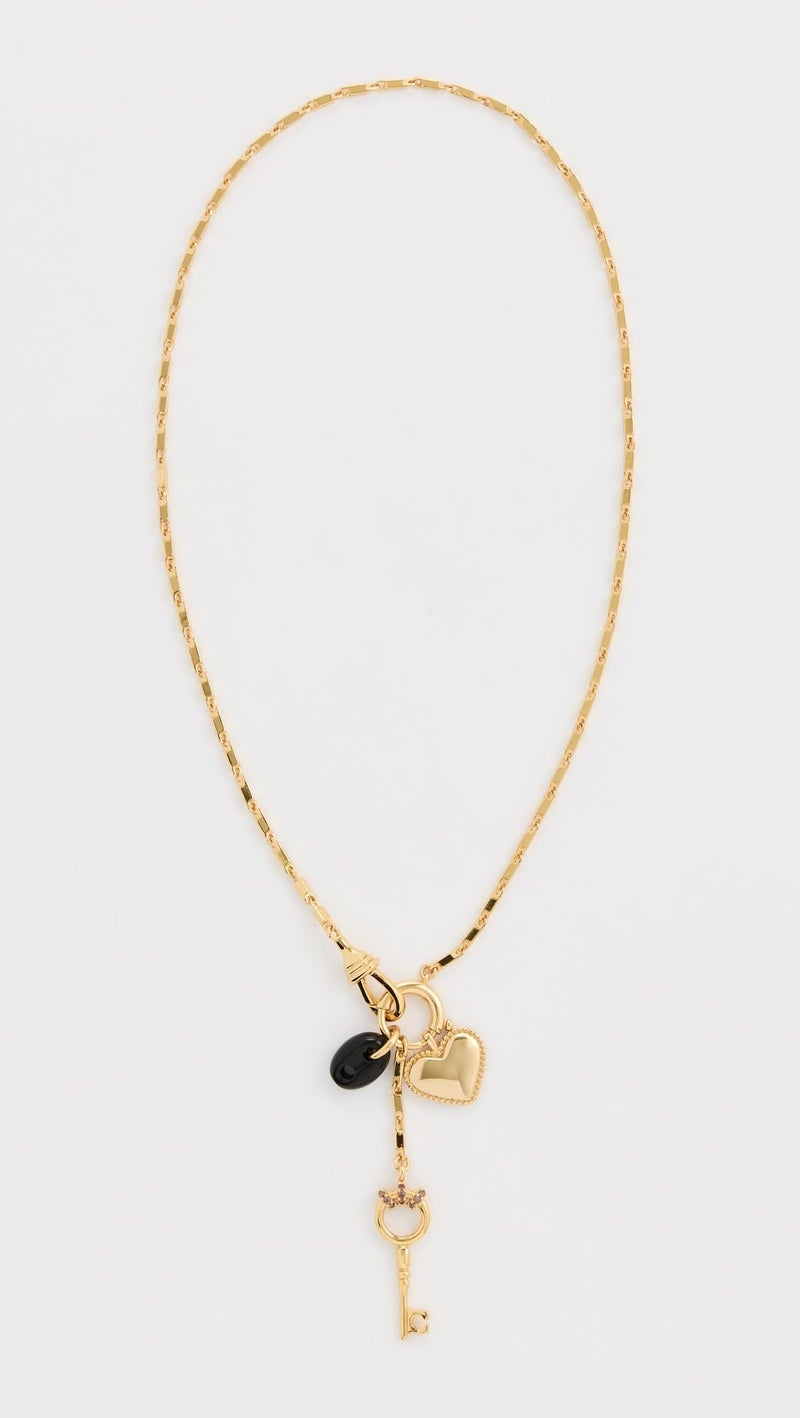 Made Well Madewell Women's Bar Watch Chain Charm Necklace, Antique Gold, One Size - Image 3