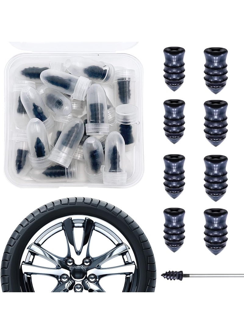 ULTRINA ULTRINA Tyre Repair Screws  Rubber Screw Tyre Plugs  Quick  Easy Vacuum Tyre Repair Nail  Fast Puncture Repair Rubber Screw for Car Bike Auto Motorcycle Truck Tractor All Tyre PACK OF 10  - Image 1