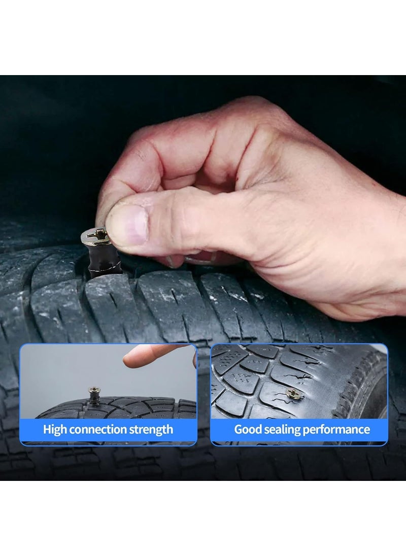 ULTRINA ULTRINA Tyre Repair Screws  Rubber Screw Tyre Plugs  Quick  Easy Vacuum Tyre Repair Nail  Fast Puncture Repair Rubber Screw for Car Bike Auto Motorcycle Truck Tractor All Tyre PACK OF 10  - Image 3
