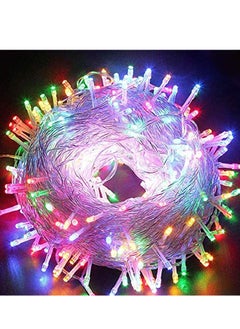 بامير متعدد الألوان 48 متر 480 LED سلسلة أضواء LED سلك أبيض، شريط LED للديكور المنزلي لعيد الميلاد وعيد رمضان وديوالي وديكور حفلات الزفاف 8 أوضاع زر التحكم في التشغيل والإيقاف  - Image 4