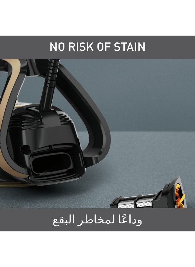 Tefal Puregliss Steam Iron | 50 g/Minute Cont | Steam Output, 280 g/Minute Steam Burst | Anti-Stain Protection | Exceptional Glide | Safety Auto-Off | 270 ml 3000 W FV8064G0 Black / Copper - Image 4