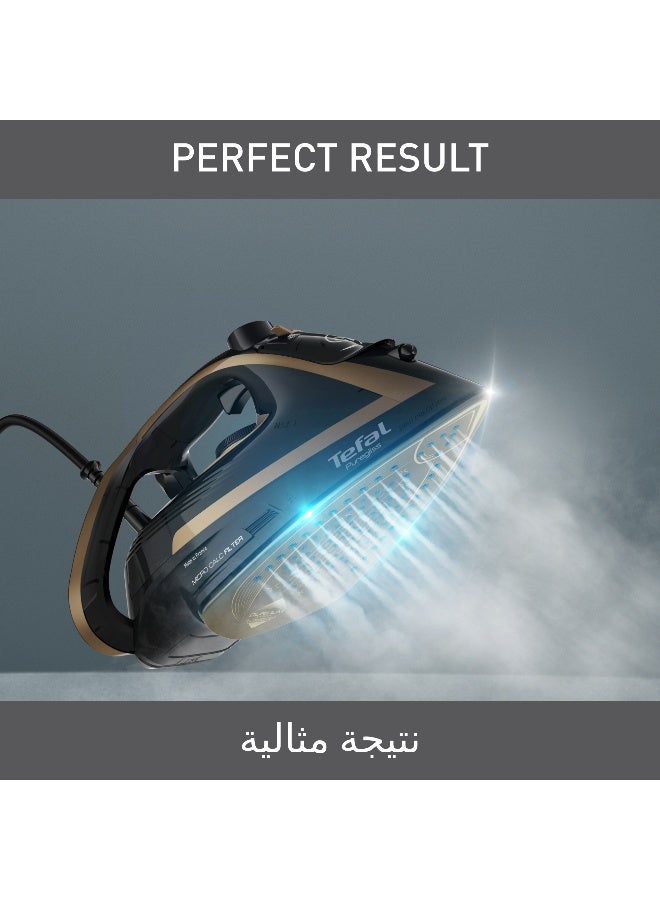 Tefal Puregliss Steam Iron | 50 g/Minute Cont | Steam Output, 280 g/Minute Steam Burst | Anti-Stain Protection | Exceptional Glide | Safety Auto-Off | 270 ml 3000 W FV8064G0 Black / Copper - Image 3