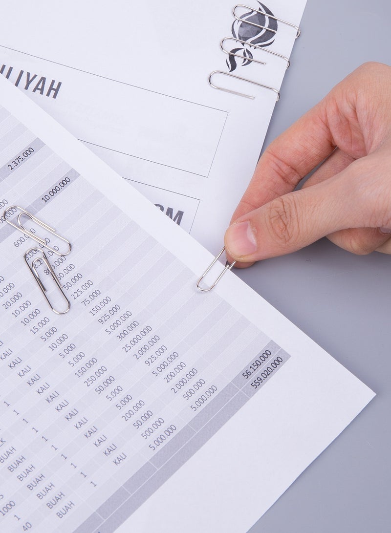 Deli E0018 Paper Clips - 29mm, Silver - Image 3