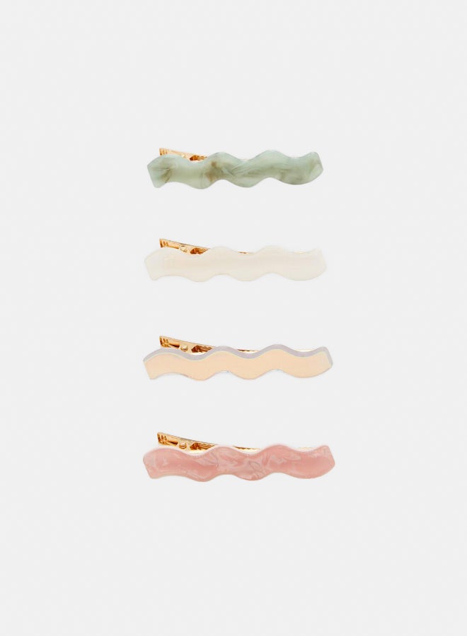 FOREVER 21 Wavy Marble Hair Clip Set  - Image 2