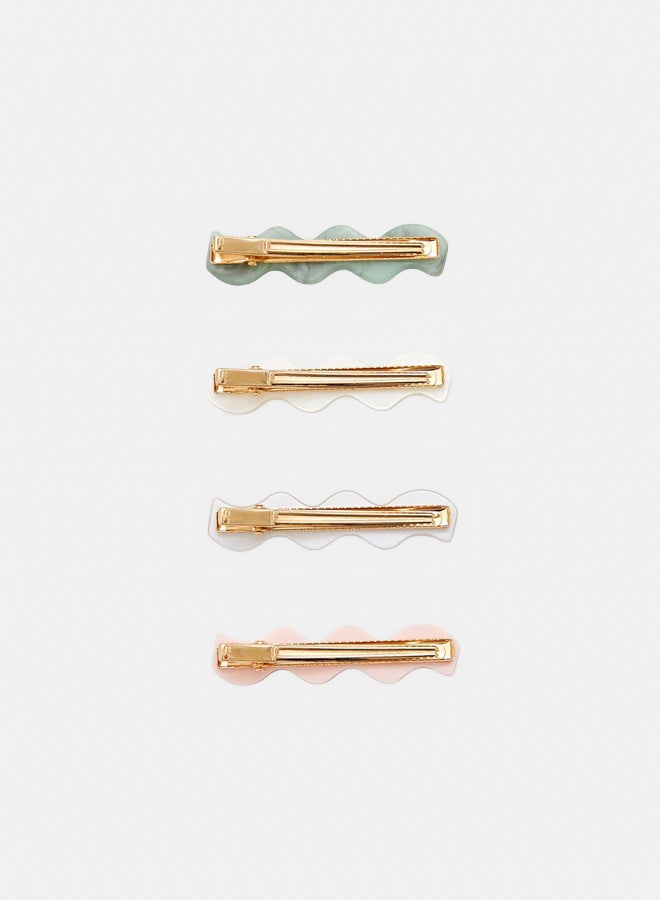 FOREVER 21 Wavy Marble Hair Clip Set  - Image 3