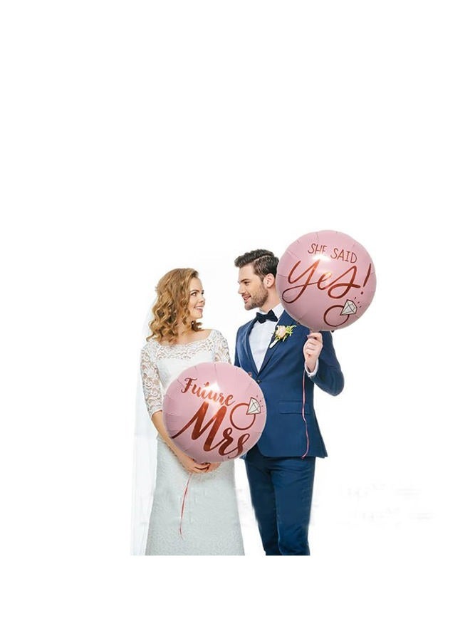 Delphinus Diamond Ring Foil Balloon Set, 5pcs Bridal Shower Supplies for Bridal Shower Bride to be Party Wedding Engagement Decoration - Image 5
