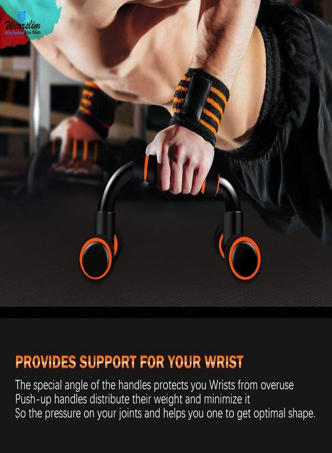 Wearslim® Professional Non-Slip Push-Up Bars, Foam Padded and Angled Grip Push-Up Stands - Image 5