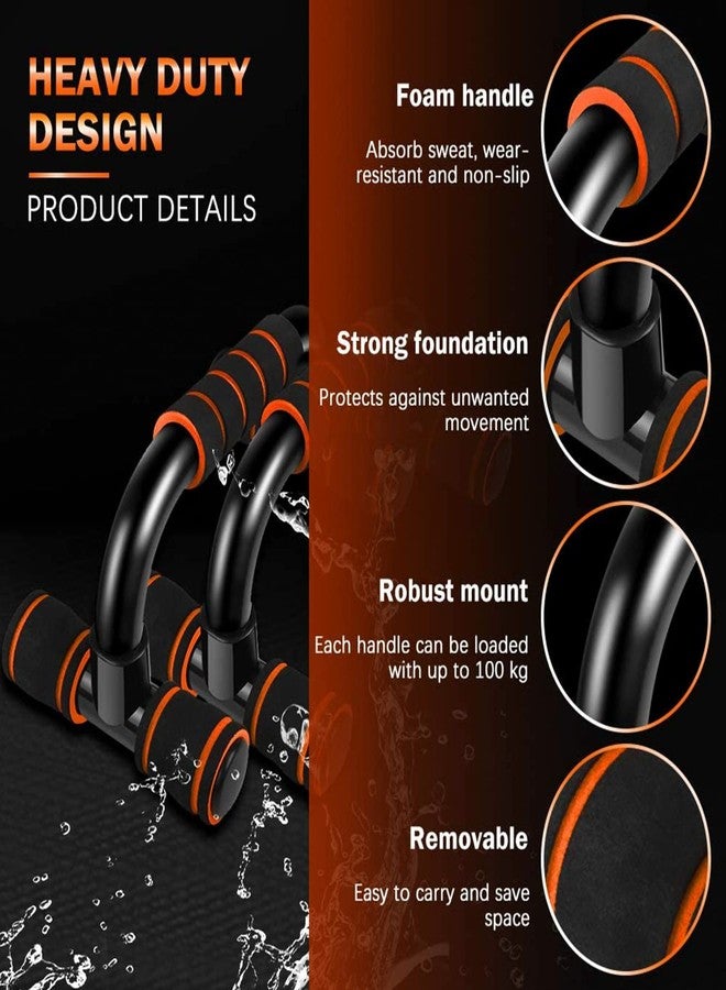 Wearslim® Professional Non-Slip Push-Up Bars, Foam Padded and Angled Grip Push-Up Stands - Image 3
