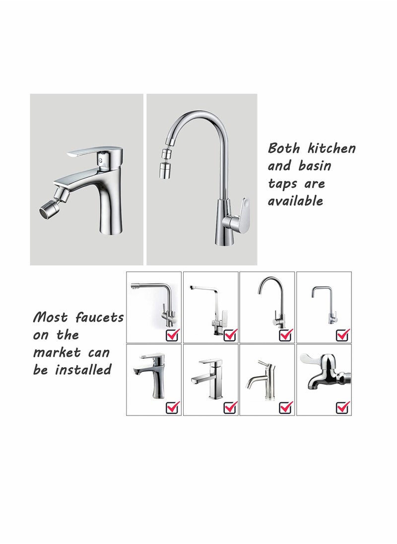 KASTWAVE - 1080° Swivel Faucet Aerator, Multi-purpose Universal Tap Adapter, Kitchen Adjustable Sink Sprayer Attachment, Bathroom Mounted Aerator for Face Washing - Image 1