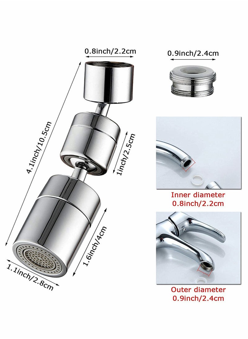 KASTWAVE - 1080° Swivel Faucet Aerator, Multi-purpose Universal Tap Adapter, Kitchen Adjustable Sink Sprayer Attachment, Bathroom Mounted Aerator for Face Washing - Image 1