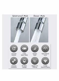 KASTWAVE 1080° Swivel Faucet Aerator, Multi-purpose Universal Tap Adapter, Kitchen Adjustable Sink Sprayer Attachment, Bathroom Mounted Aerator for Face Washing  - Image 3