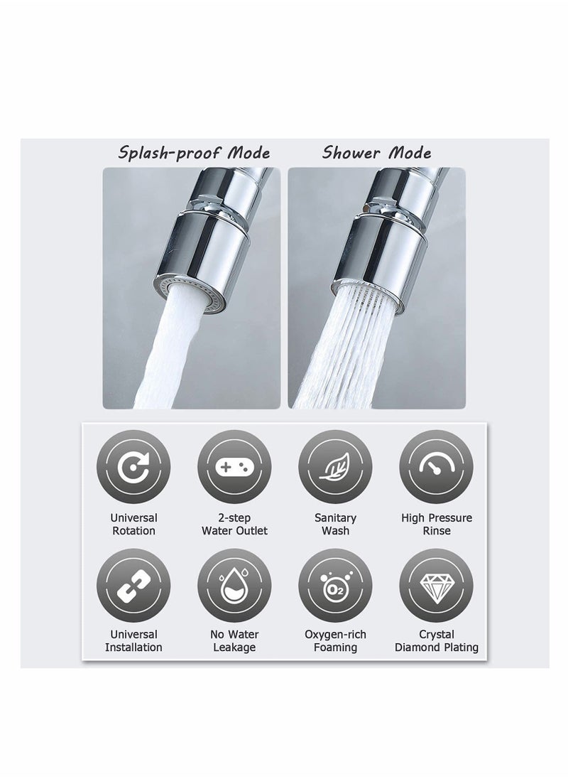 KASTWAVE - 1080° Swivel Faucet Aerator, Multi-purpose Universal Tap Adapter, Kitchen Adjustable Sink Sprayer Attachment, Bathroom Mounted Aerator for Face Washing - Image 1