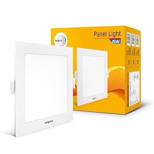 wipro Metal Garnet 15W Square LED Alpha Panel | Cool Day White (6500K) | Recessed Down Light for False Ceiling | Cutout - 153Mm*153Mm | Pack of 1 - Image 1