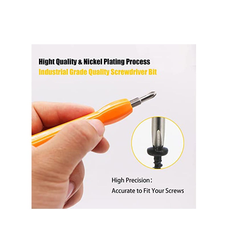 SOLARAE Multi-Bit Screwdriver, 4-IN-1 Quick Change Interchangeable Screwdriver Sets - Combination Multi Bit Screwdriver, Slotted Bits and Nut Driver - Image 3
