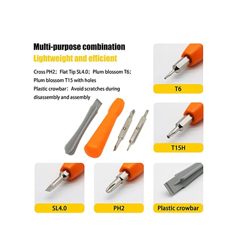 SOLARAE Multi-Bit Screwdriver, 4-IN-1 Quick Change Interchangeable Screwdriver Sets - Combination Multi Bit Screwdriver, Slotted Bits and Nut Driver - Image 2