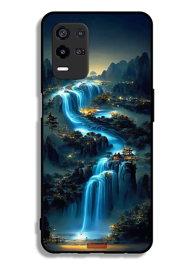 Tolwak Oppo K9x Protective Case Cover Waterfall Art - Image 2