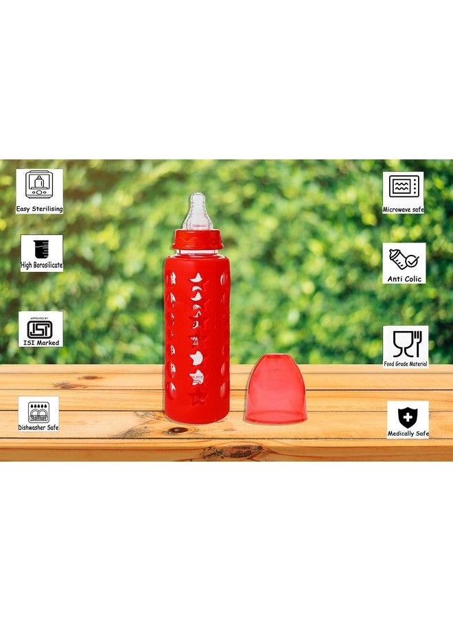 The Little Lookers High Borosilicate Glass Feeding Bottle For Baby Feeder For Newborn ;Super Soft Flow Control & Anti Colic Nipple For Infants Toddlers  - Image 4