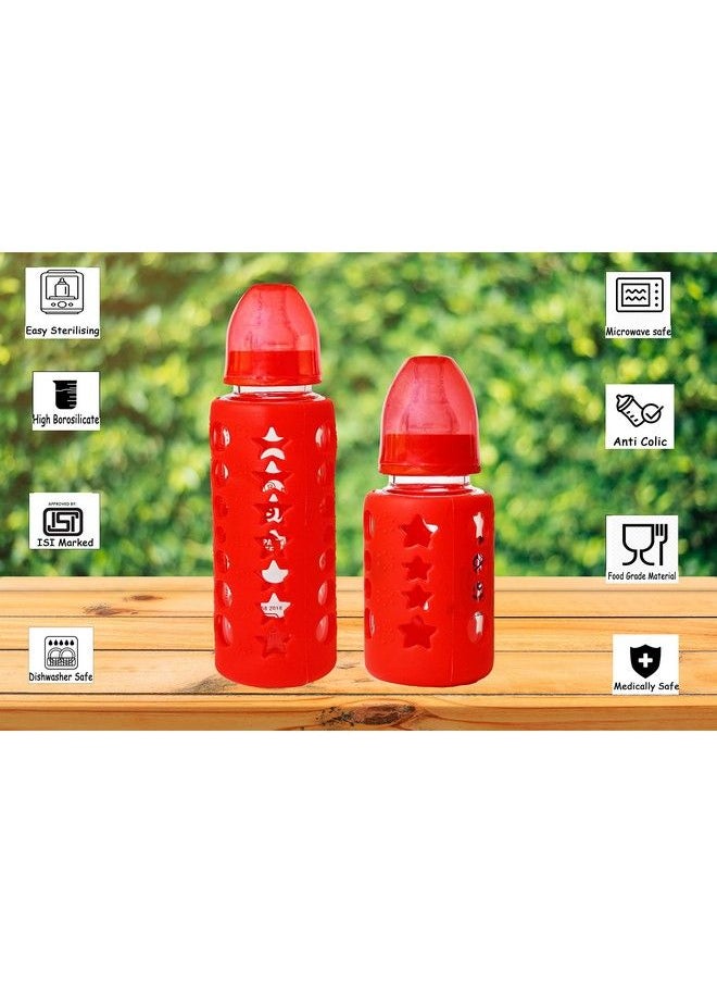 The Little Lookers High Borosilicate Glass Feeding Bottle For Baby Feeder For Newborn ;Super Soft Flow Control & Anti Colic Nipple For Infants Toddlers  - Image 3
