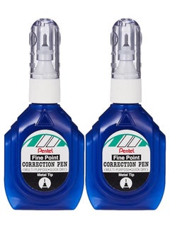 Pentel 2 Pieces Correction Pen 18ml Bottle Blue Colour  - Image 1