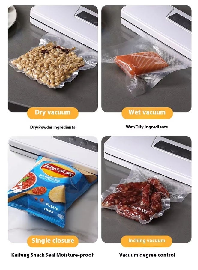 Vacuum Packing Machine Sealing Machine Vacuum Sealer Machines Food Preservation Machine Food Storage Sealing Machine Dry/Wet Preservation Fully Automatic Sealing Machine Black  - Image 5