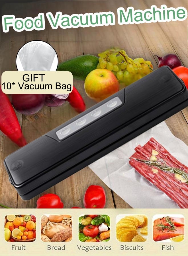 Vacuum Packing Machine Sealing Machine Vacuum Sealer Machines Food Preservation Machine Food Storage Sealing Machine Dry/Wet Preservation Fully Automatic Sealing Machine Black  - Image 1