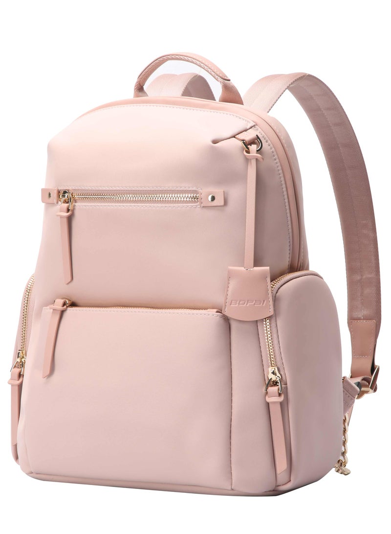 بوباي BOPAI Elegant Professional water resistant Laptop Backpack - Stylish Business Travel Bag for Women with Multi Compartments and Premium Features - BO-LB515-Pink - Image 1