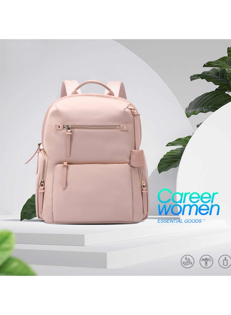 Bopai Elegant Professional water resistant Laptop Backpack Stylish Business Travel Bag for Women with Multi Compartments and Premium Features, LB515, Pink - Image 2