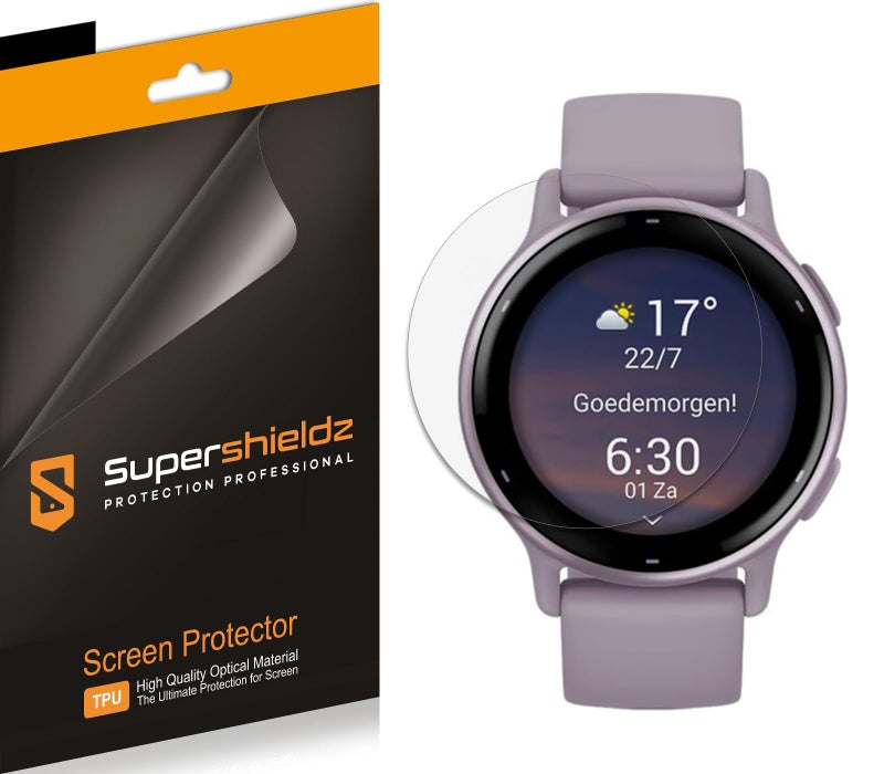 Supershieldz سوبر شيلدز (3 عبوات) مصممة لواقٍ الشاشة Garmin Vivoactive 6 / Vivoactive 5، درع شفاف عالي الدقة (TPU) - Image 1