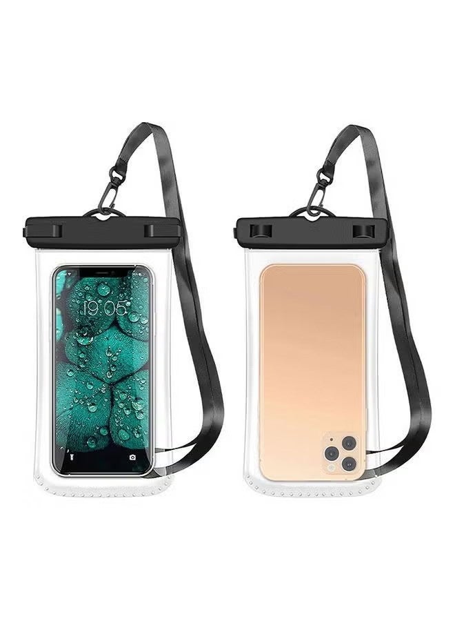 YJ Made of super thin TPU material, soft and skin-friendly, wear-resistant and durable. Specifications:Material: TPU，Color: Black Suitable for: below 7in phone Comes with a neck strap for convenient carry use, free your hands when you're underwater. Universal waterproof case is compatible with most phone which size is below 7in. Perfect for underwater use, swimming, surfing, scuba diving and other outdoor activities - Image 3