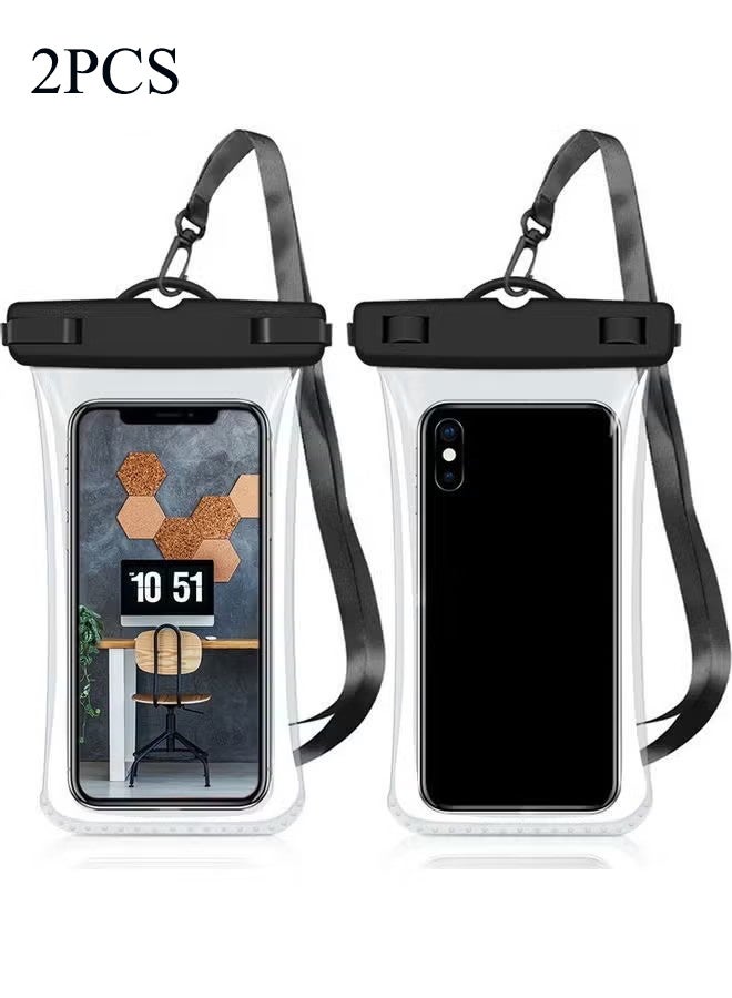 YJ Made of super thin TPU material, soft and skin-friendly, wear-resistant and durable. Specifications:Material: TPU，Color: Black Suitable for: below 7in phone Comes with a neck strap for convenient carry use, free your hands when you're underwater. Universal waterproof case is compatible with most phone which size is below 7in. Perfect for underwater use, swimming, surfing, scuba diving and other outdoor activities - Image 1