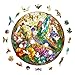 Aeekdook Wooden Puzzle for Adults Stained Glass Hummingbird Puzzle Unique Animal Shape Puzzles Wooden Jigsaw Puzzles for Adults Thanksgiving for Family Friend L134 134in300psc - Image 4