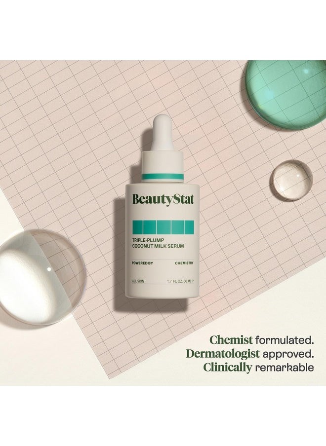 BeautyStat - Triple-Plump Coconut Milk Serum - Moisturize, Plump, & Revitalize With Hyaluronic Acid, Polyglutamic Acid, Microsilver, & Coconut Complex (30 Ml / 1 Fl Oz) - Image 1