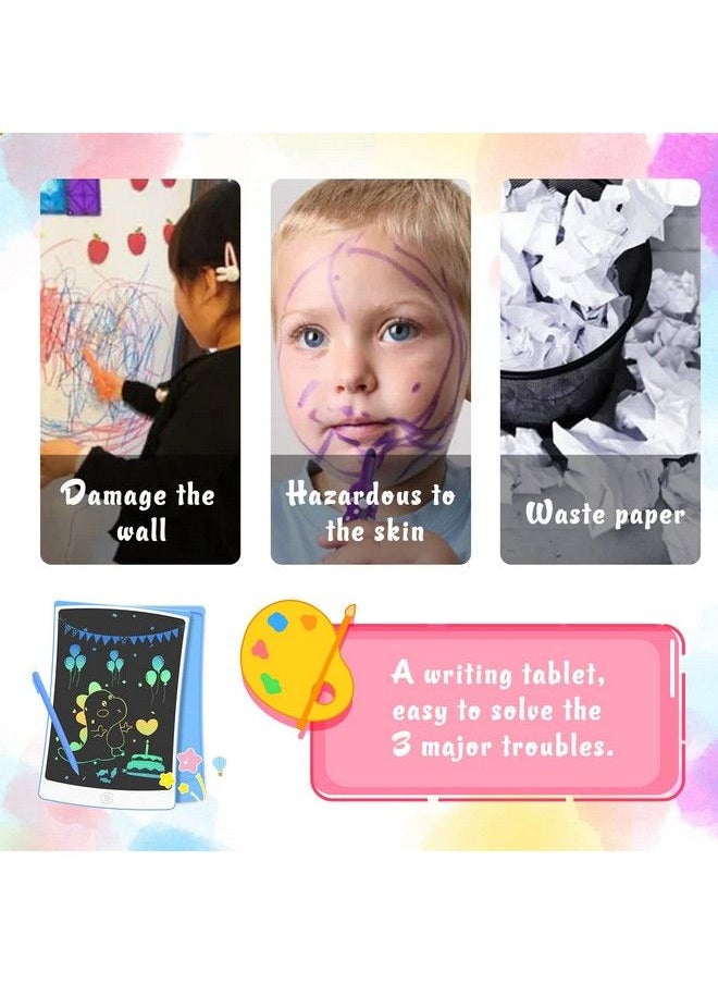 HOMESTEC - 10 Inch Kids Writing Tablet Colorful Erasable Doodle Board Electronic Lcd Drawing Pads Educational And Learning Toys Gifts For 3 4 5 6 7 Years Old Boys Girls - Image 1