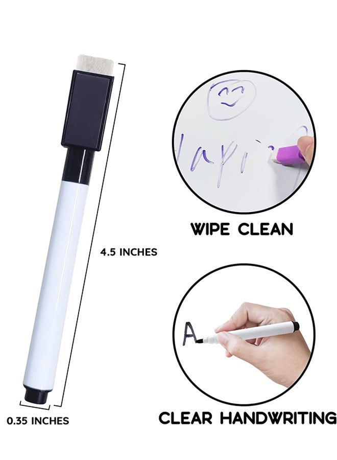 16Pcs Colorful Whiteboard Markers Dry Erase Markers with Eraser Cap, White Board Mini Dry Erase Markers Bulk, Fine Point Tip Student White Board Markers for Teachers Office School Supplies - Image 2