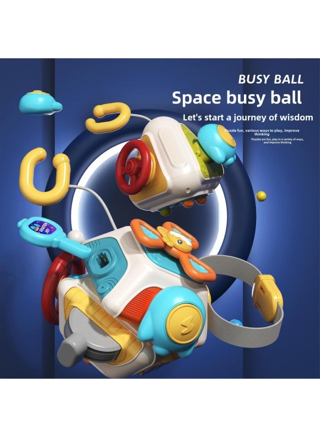 Baby Toy Busy Ball Hand Grab Ball Puzzle Feelings Hexahedron Rotating Box Baby Early Education Turn Music Toy-Color: Ten-sided Function Busy Ball (enlightenment Cognitive/hand And Brain Exercise) - Image 5