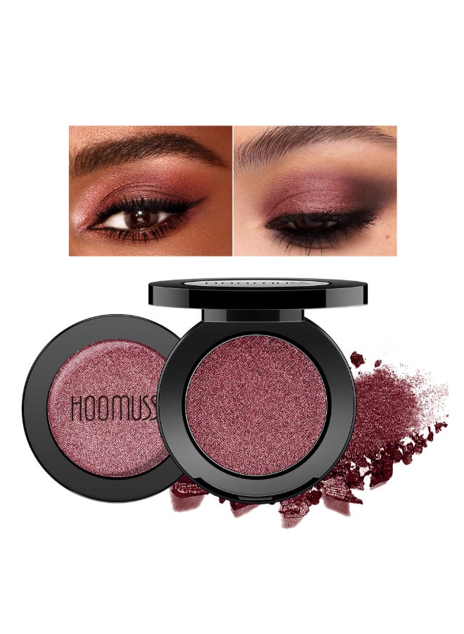 HOOMUSS Burgundy Red Eyeshadow Shimmer Handmade Gothic Eye Sahdow Makeup Palette for Halloween Pigmented Long Lasting Dark Red Matte Eyeshadow WineRed - Image 2