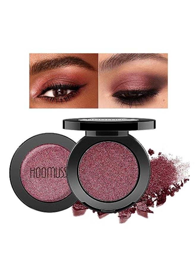 HOOMUSS Burgundy Red Eyeshadow Shimmer Handmade Gothic Eye Sahdow Makeup Palette for Halloween Pigmented Long Lasting Dark Red Matte Eyeshadow WineRed - Image 1