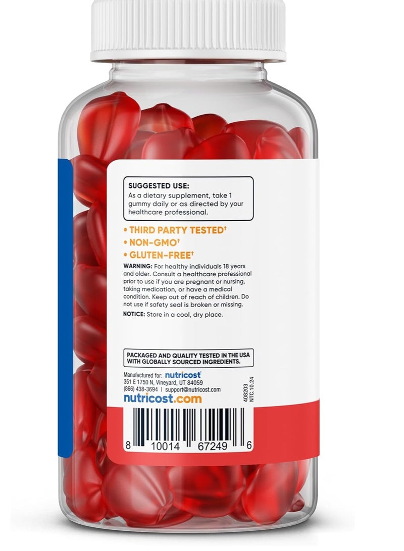 خل التفاح ٥٠٠ ملغ، ١٢٠ علكة بنكهة التفاح، تكفي لمدة ٤ أشهر - Image 2